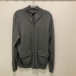 Michael Kors Men’s Zip Sweater Grey Size Large Grandpa Core
